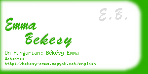 emma bekesy business card
