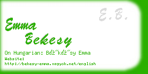 emma bekesy business card